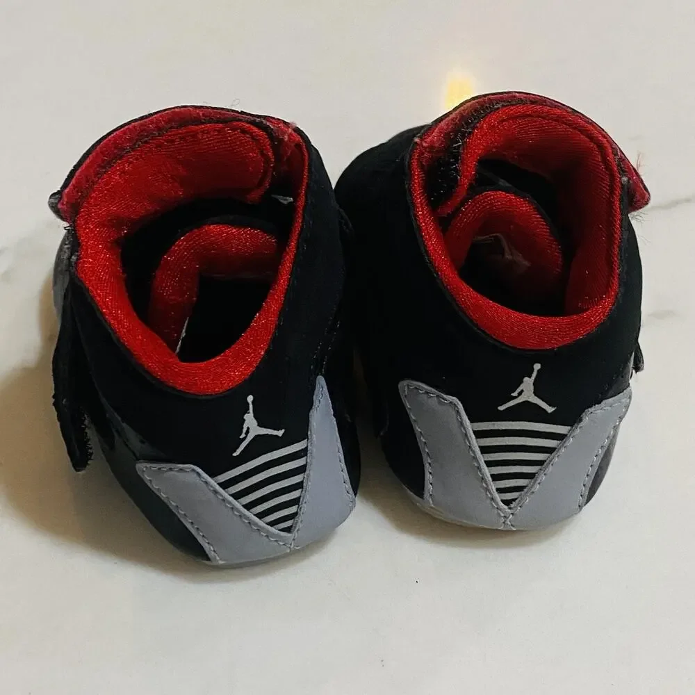 y2k Jordan Shoes Infant Size 1C y2k Black Crib Booties Jumpman 310623-001 hook